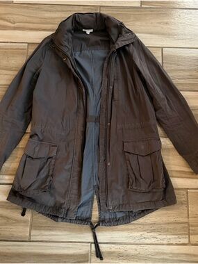 James Perse Dark Gray Hooded Zip Jacket